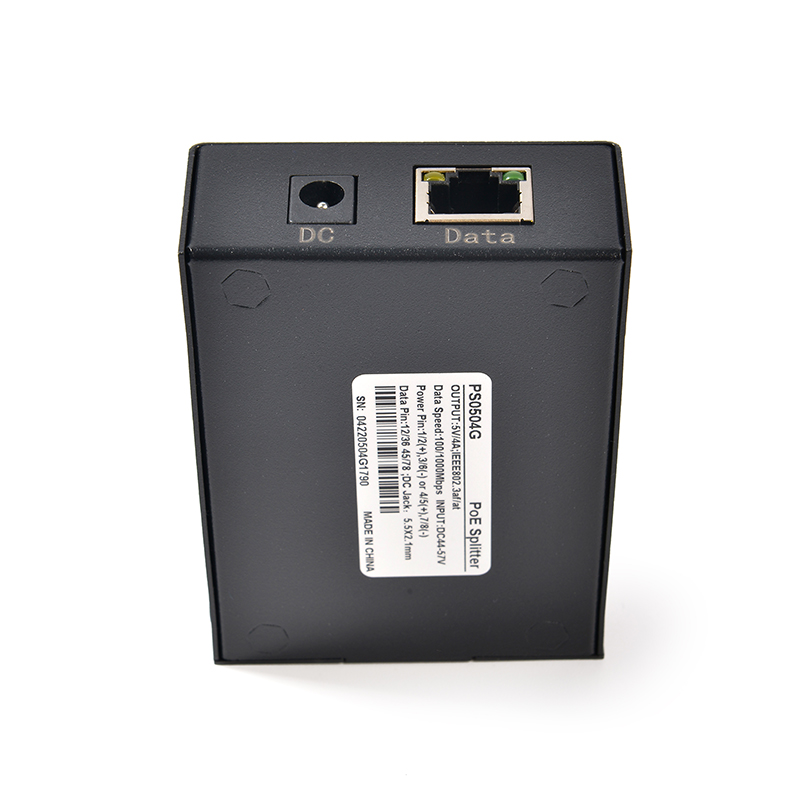 PS0504G金属外壳双输出5V 4A千兆以太网POE分离器