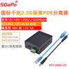 PS1260G 12V5A 60W 千兆2.5G POE分离器 铁壳 隔离型 IEEE802.3bt协议 PoE分线器 SDAPO达普