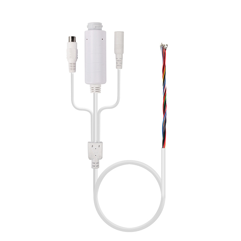 FS5712RW 12V1A 10/100m IP66防水白皮比电缆带有音频插孔的IPC