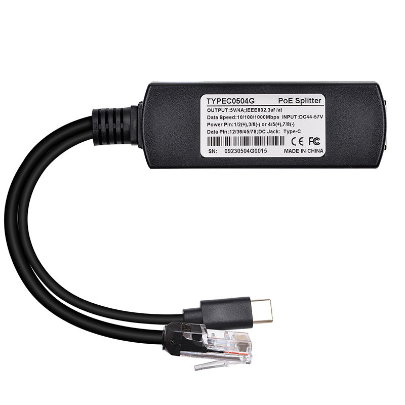 PS0504G 5V 4A千兆以太网POE拆分器